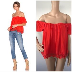 Lovers + Friends Revolve Life’s a Beach Top Red